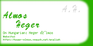 almos heger business card